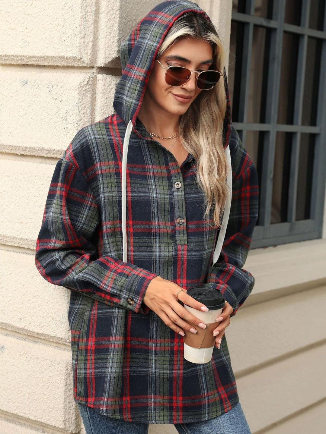 The Bouncing Doodle Plaid Hoodie