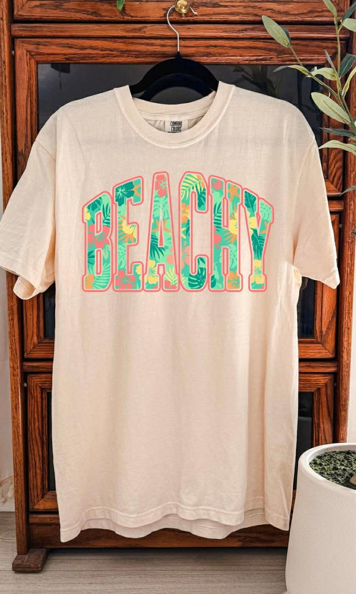 Beach Tropical Lettering Graphic Tee