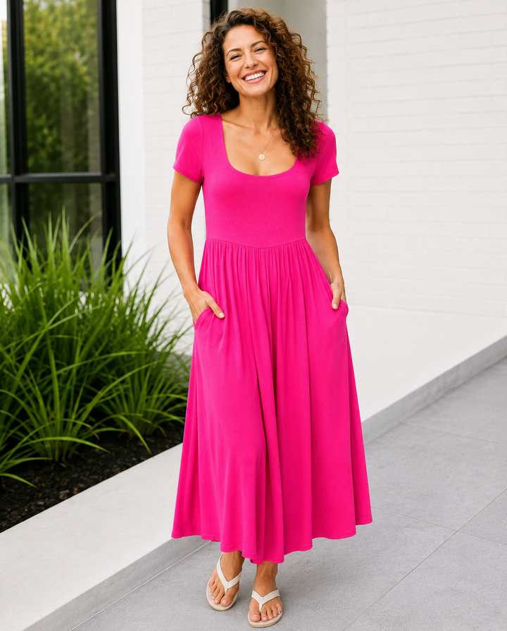Zenana - Bouncy Comfy Short Sleeve Capri Jumpsuit