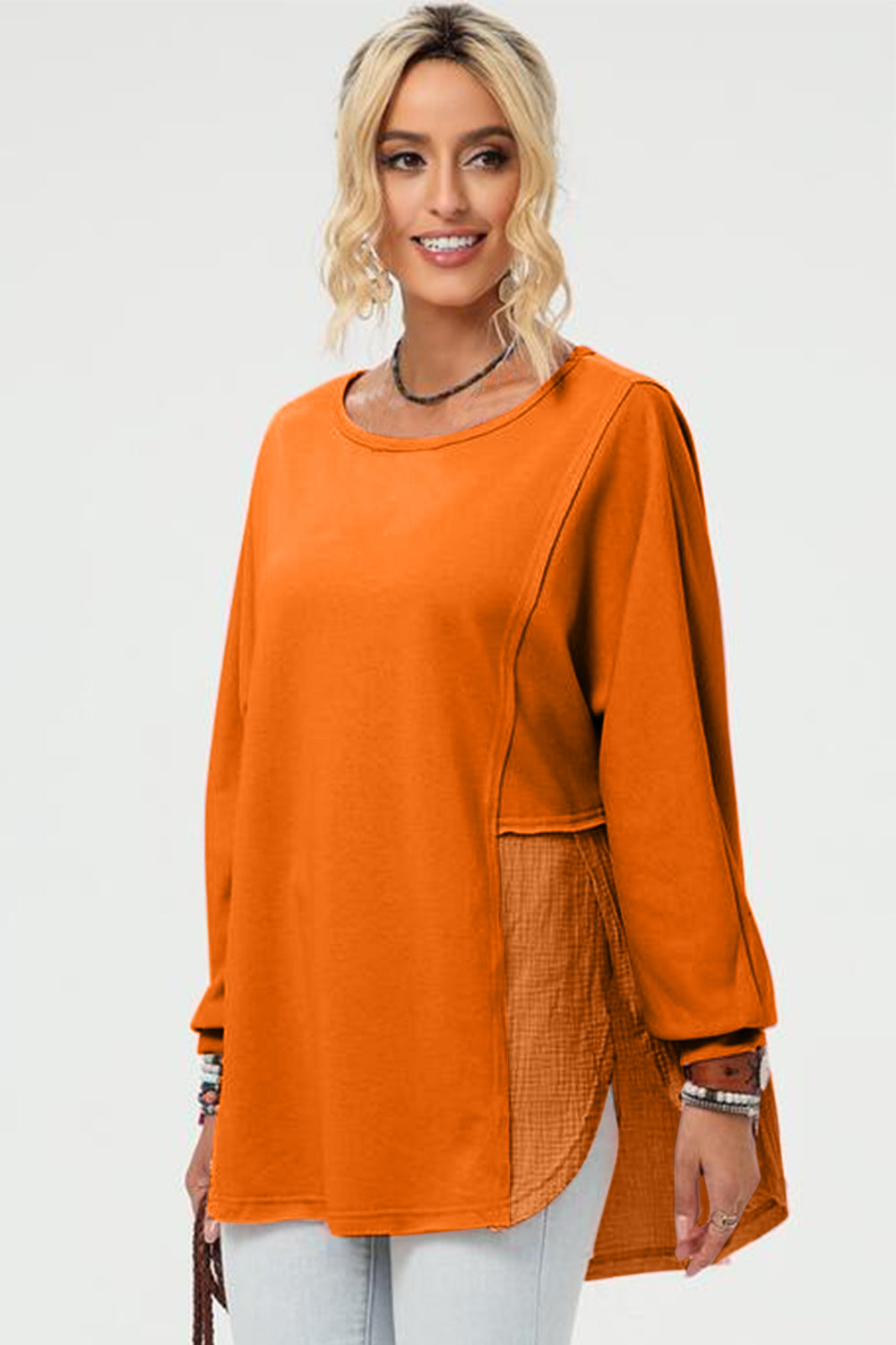 The Bouncing Doodle Long Sleeve High-Low Shirt