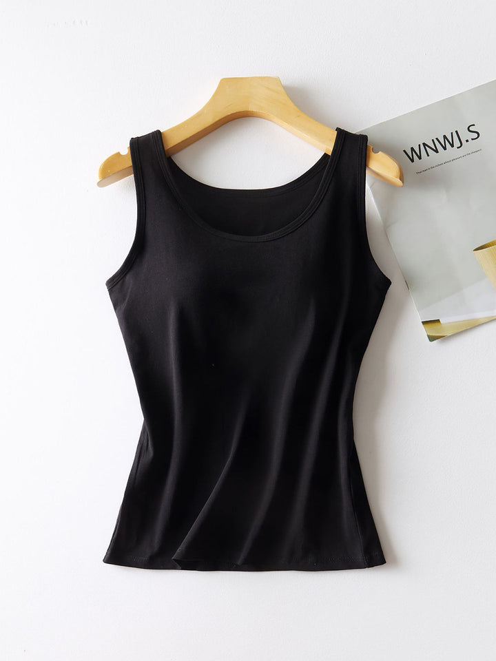 The Bouncing Doodle Round Neck Tank with Bra