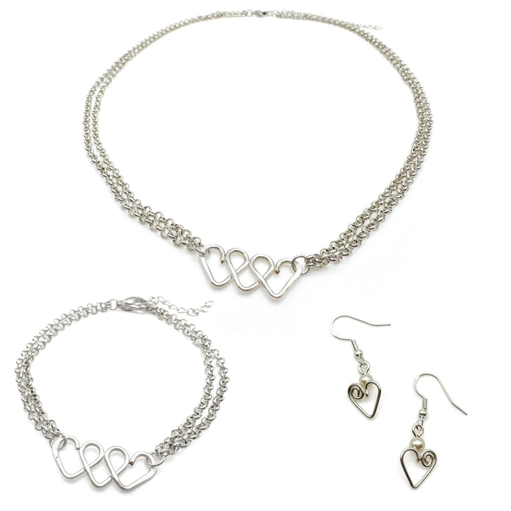 Affection silver heart necklace