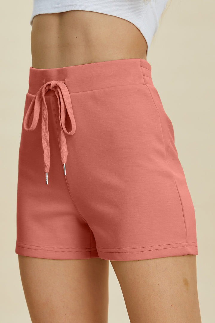 Bouncing Doodle Full Size Air Scuba Drawstring High Waist Shorts