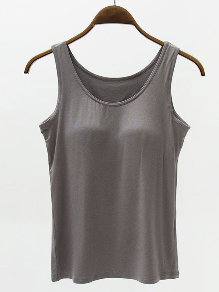 The Bouncing Doodle Full Size Wide Strap Modal Tank with Bra
