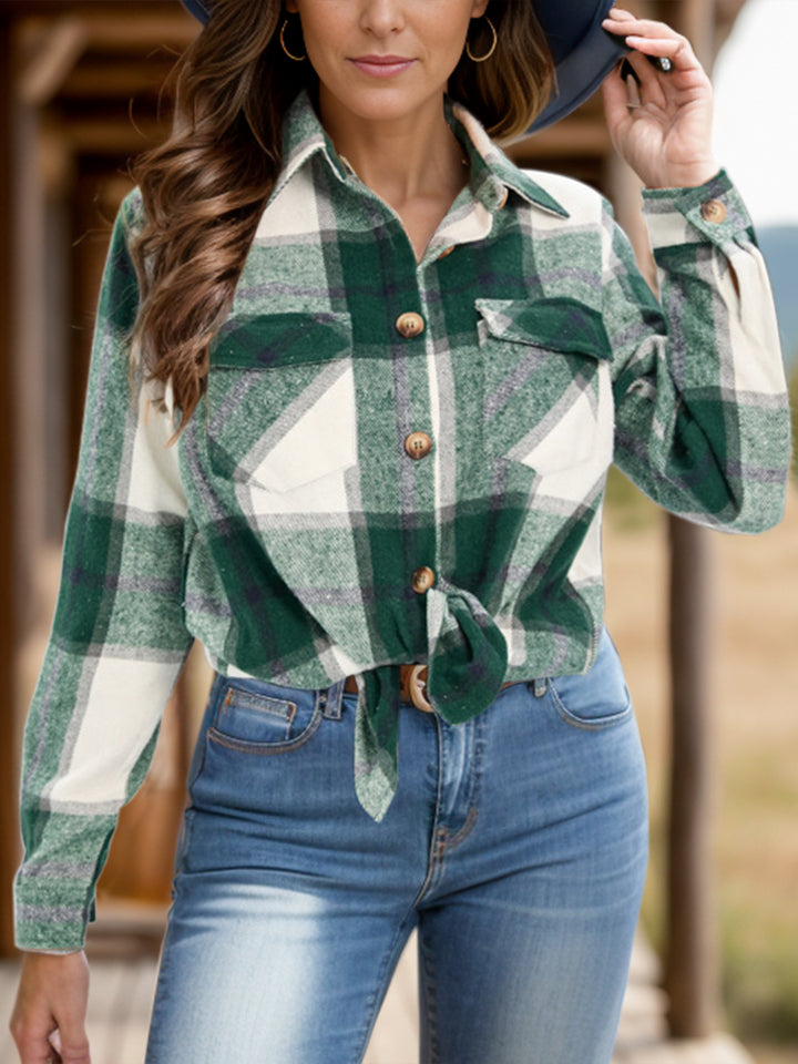 The Bouncing Doodle Plaid Flannel Shacket
