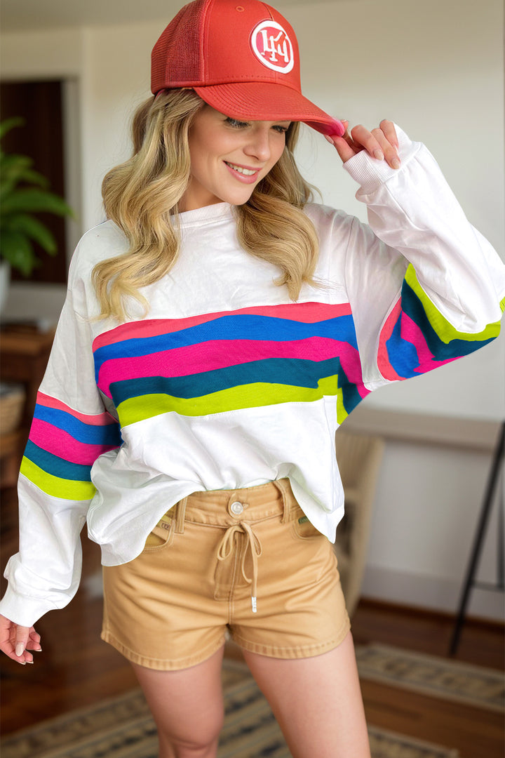 The Bouncing Doodle Striped Long Sleeve Top