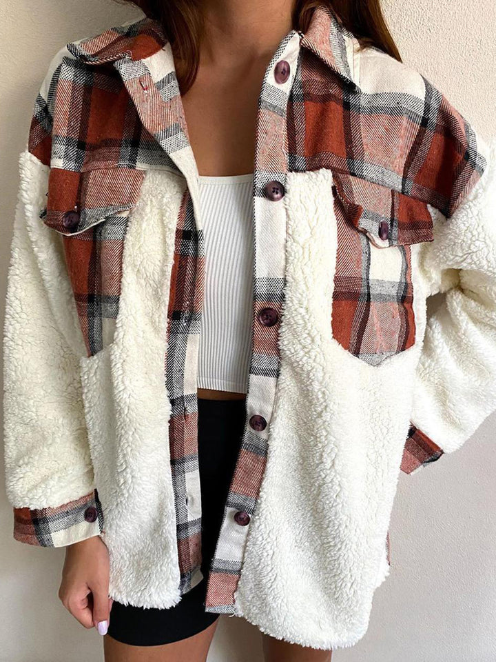 The Bouncing Doodle Fuzzy Button Up Long Sleeve Jacket