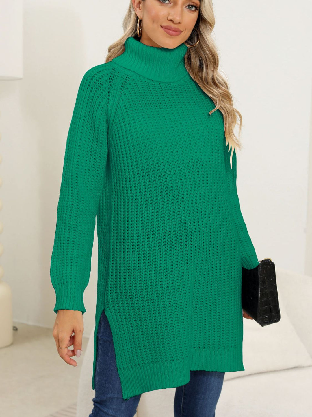 The Bouncing Doodle Turtleneck Long Sleeve Sweater