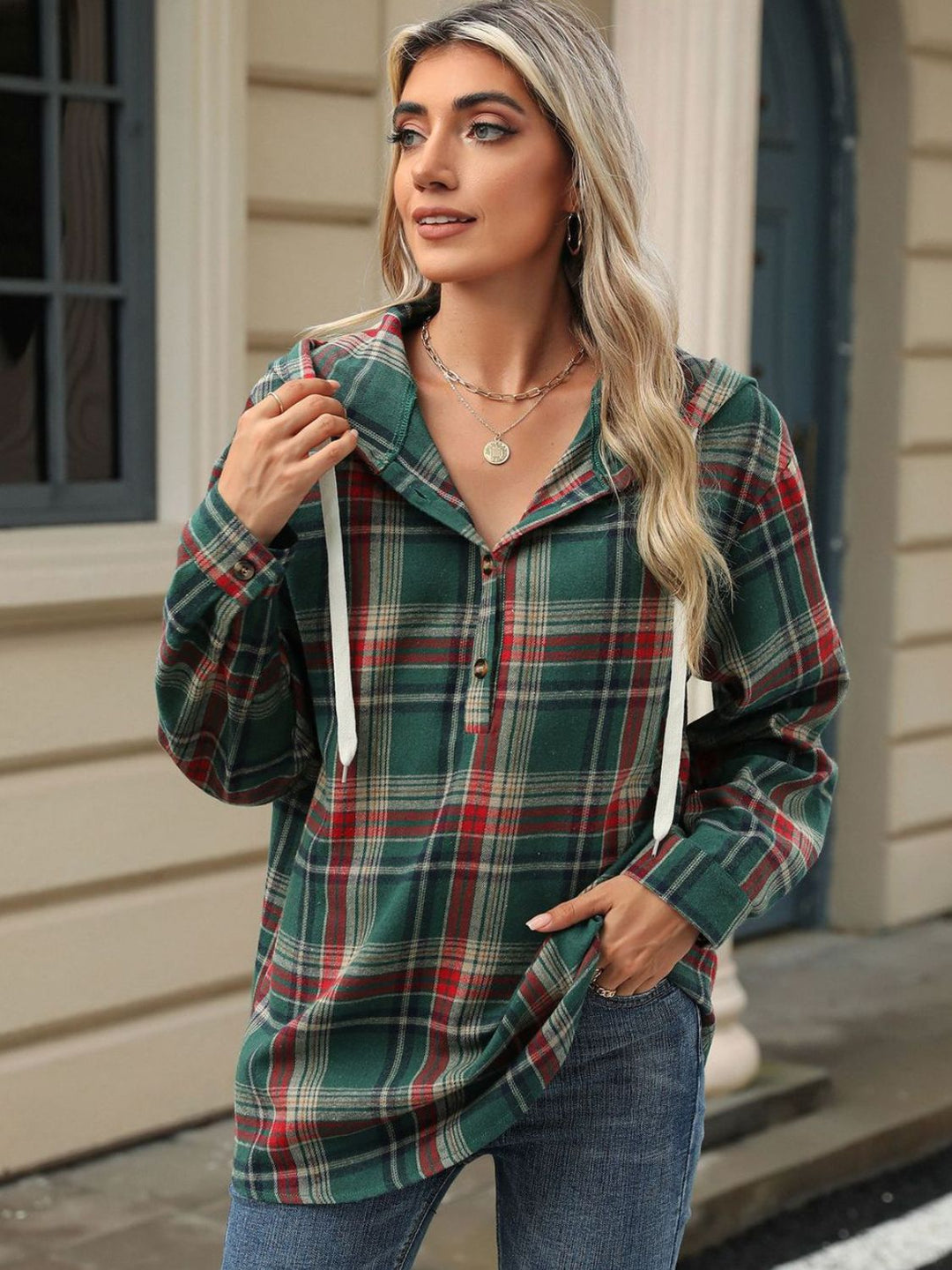 The Bouncing Doodle Plaid Hoodie