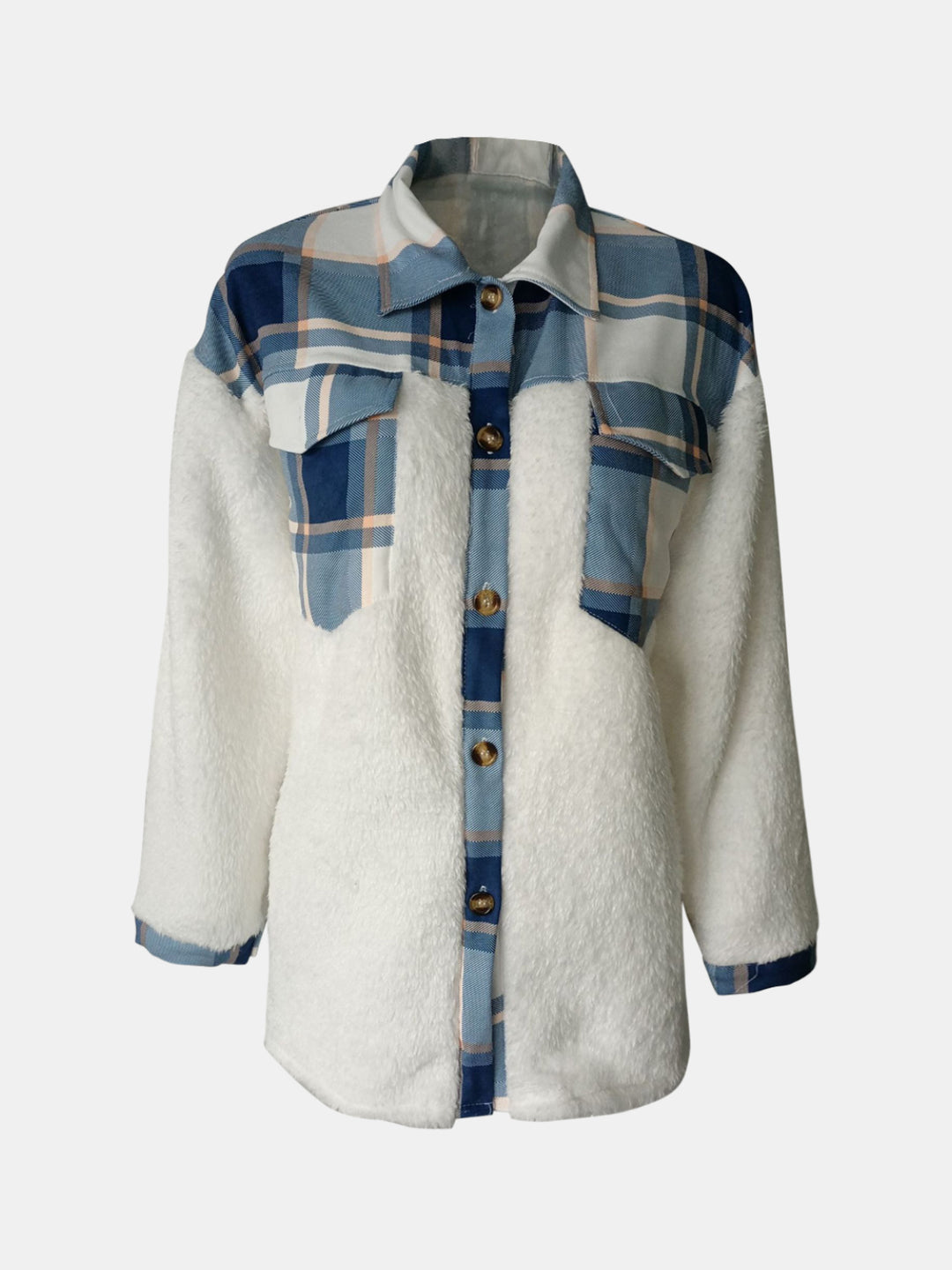 The Bouncing Doodle Fuzzy Button Up Long Sleeve Jacket