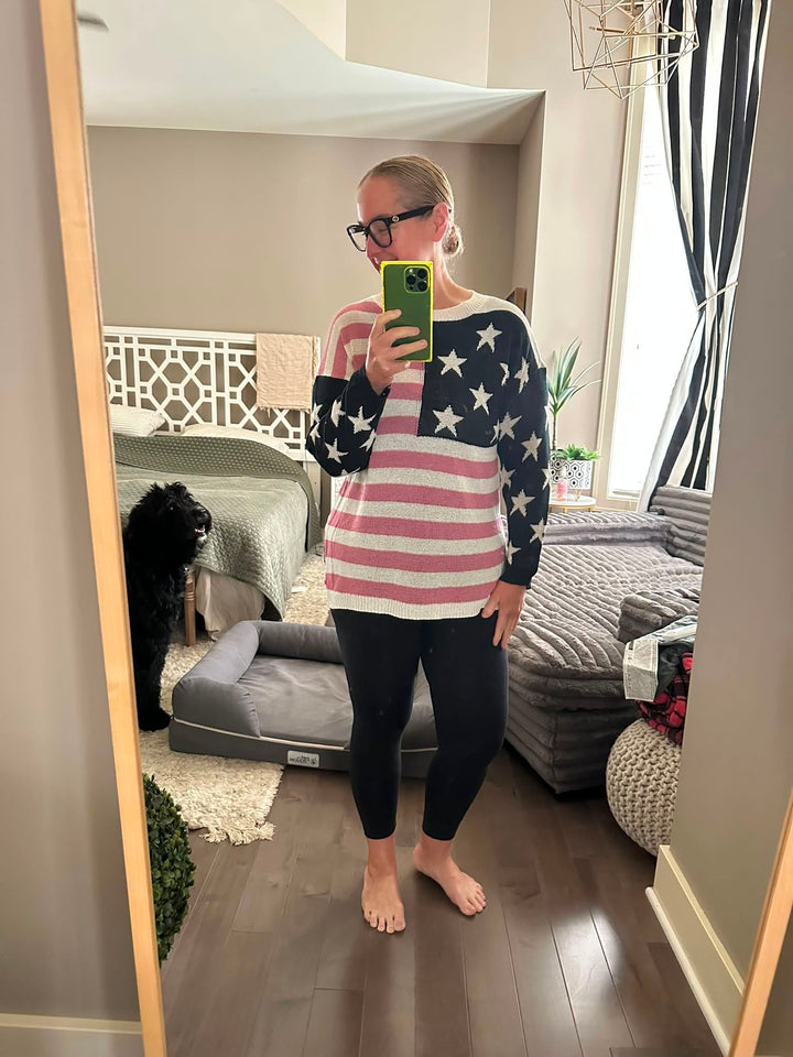 Bibi - Lightweight American Flag Top