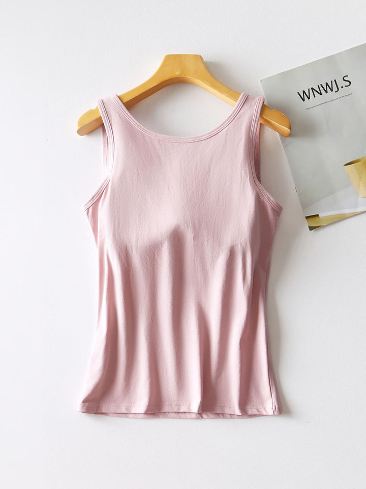 The Bouncing Doodle Round Neck Tank with Bra