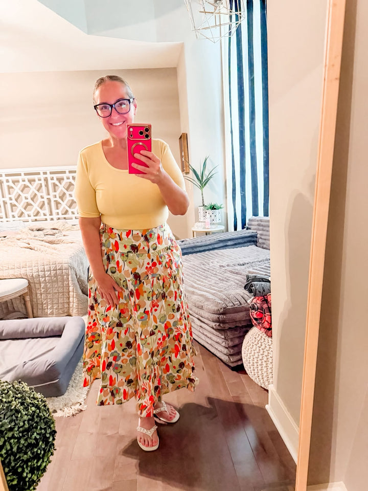 Easel - Floral Maxi Skirt
