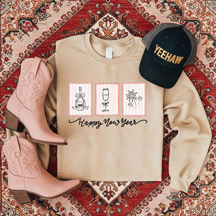 Happy New Year Graphic Sweatshirt
