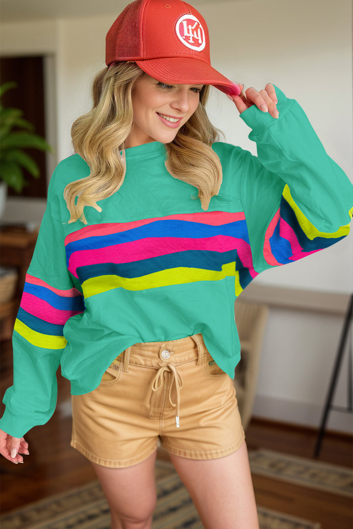 The Bouncing Doodle Striped Long Sleeve Top