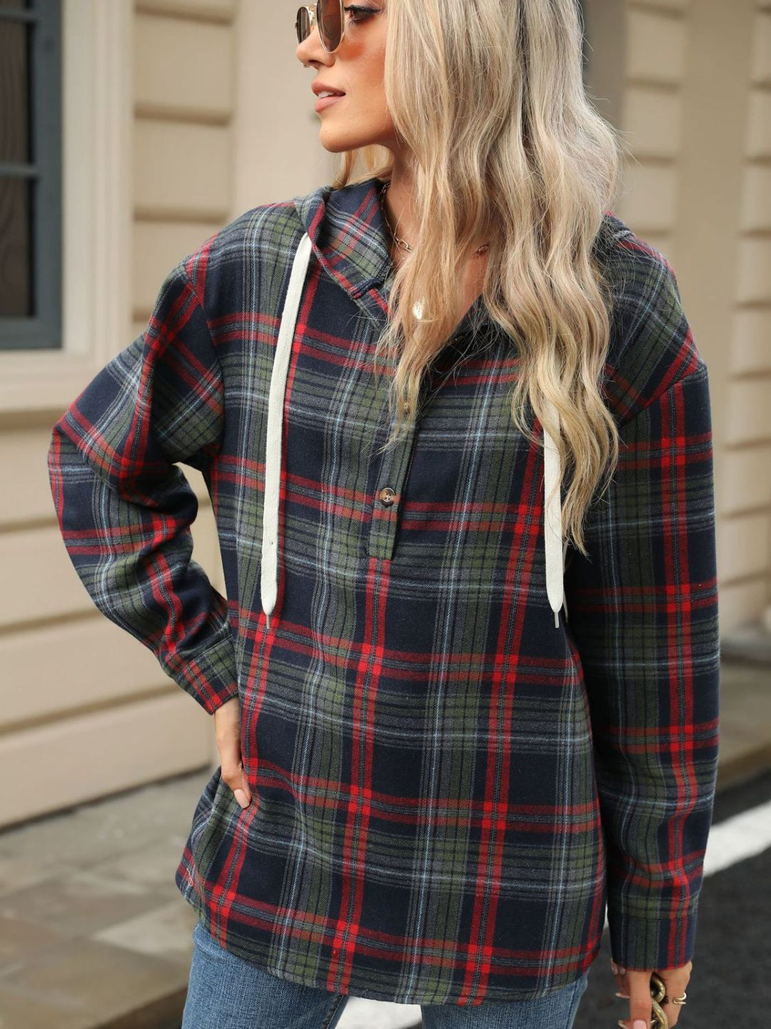 The Bouncing Doodle Plaid Hoodie
