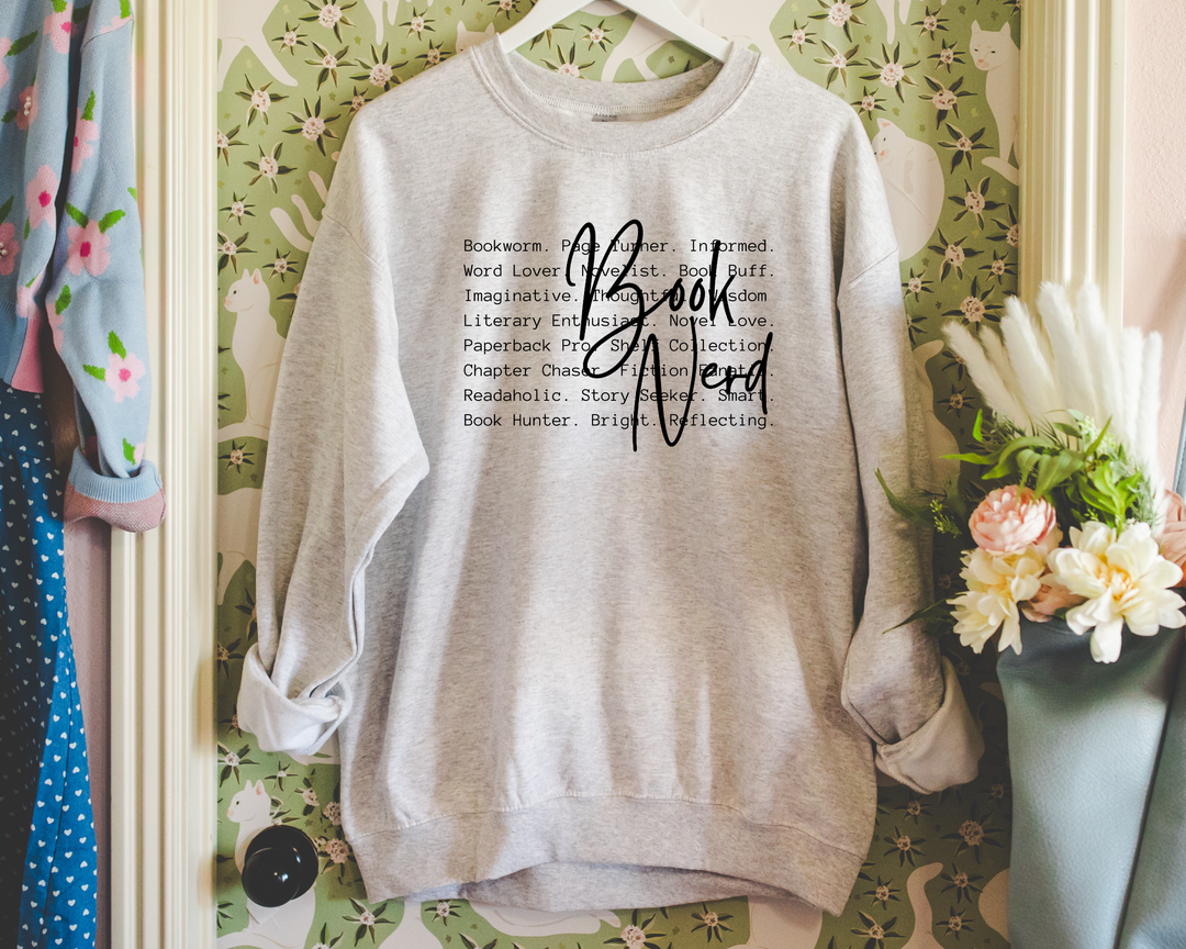 Book Nerd Graphic Sweatshirt