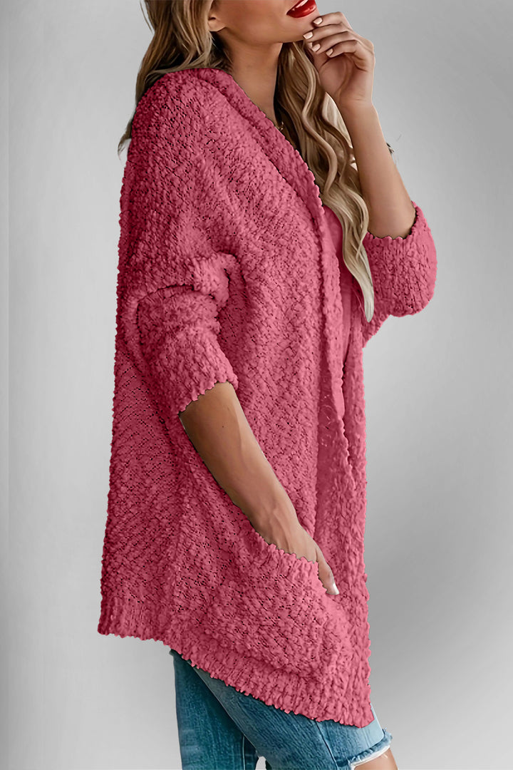 The Bouncing Doodle Open Front Long Sleeve Cardigan with Pockets
