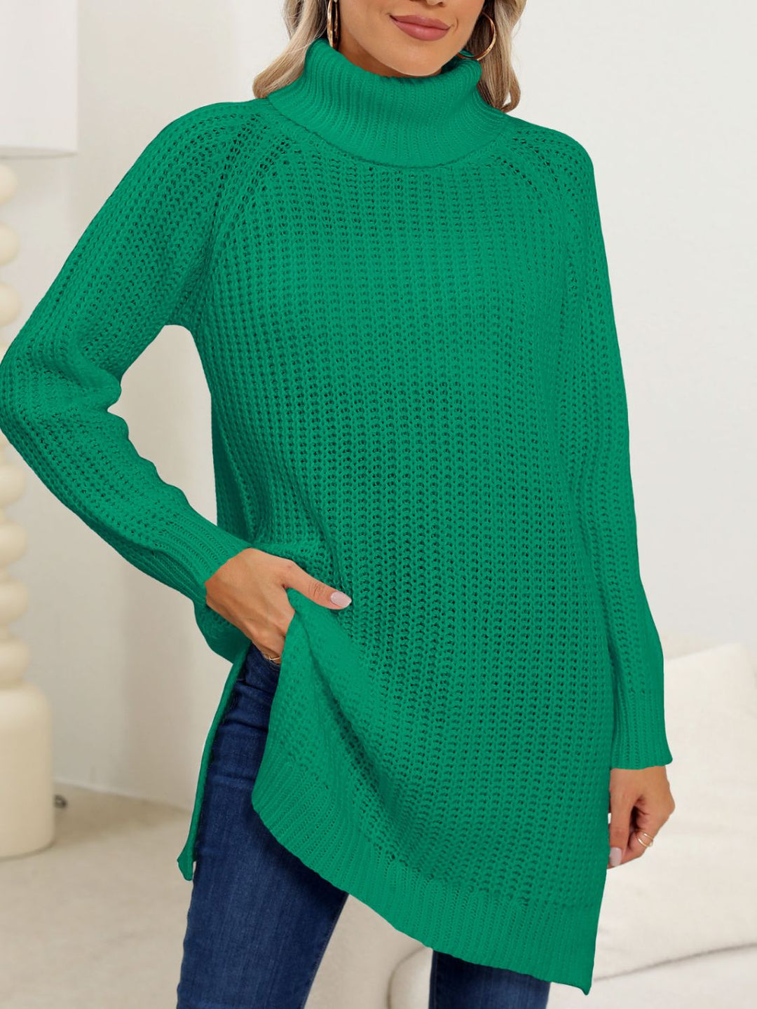 The Bouncing Doodle Turtleneck Long Sleeve Sweater