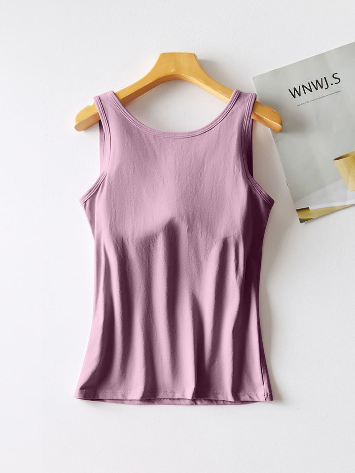 The Bouncing Doodle Round Neck Tank with Bra
