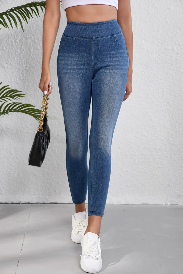 Bouncing Doodle High Waist Skinny Jeans