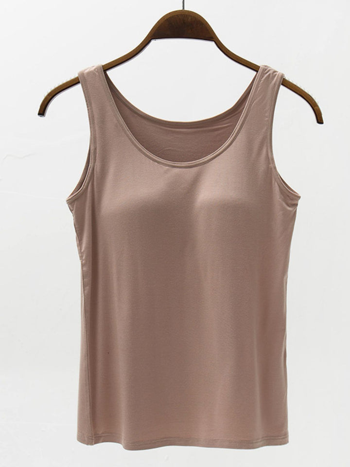 The Bouncing Doodle Full Size Wide Strap Modal Tank with Bra