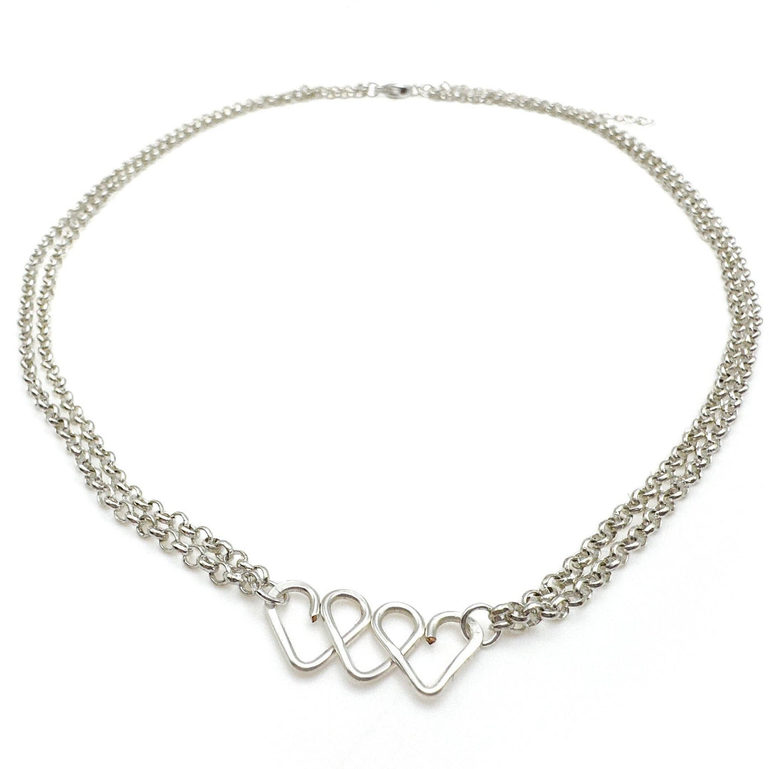 Affection silver heart necklace
