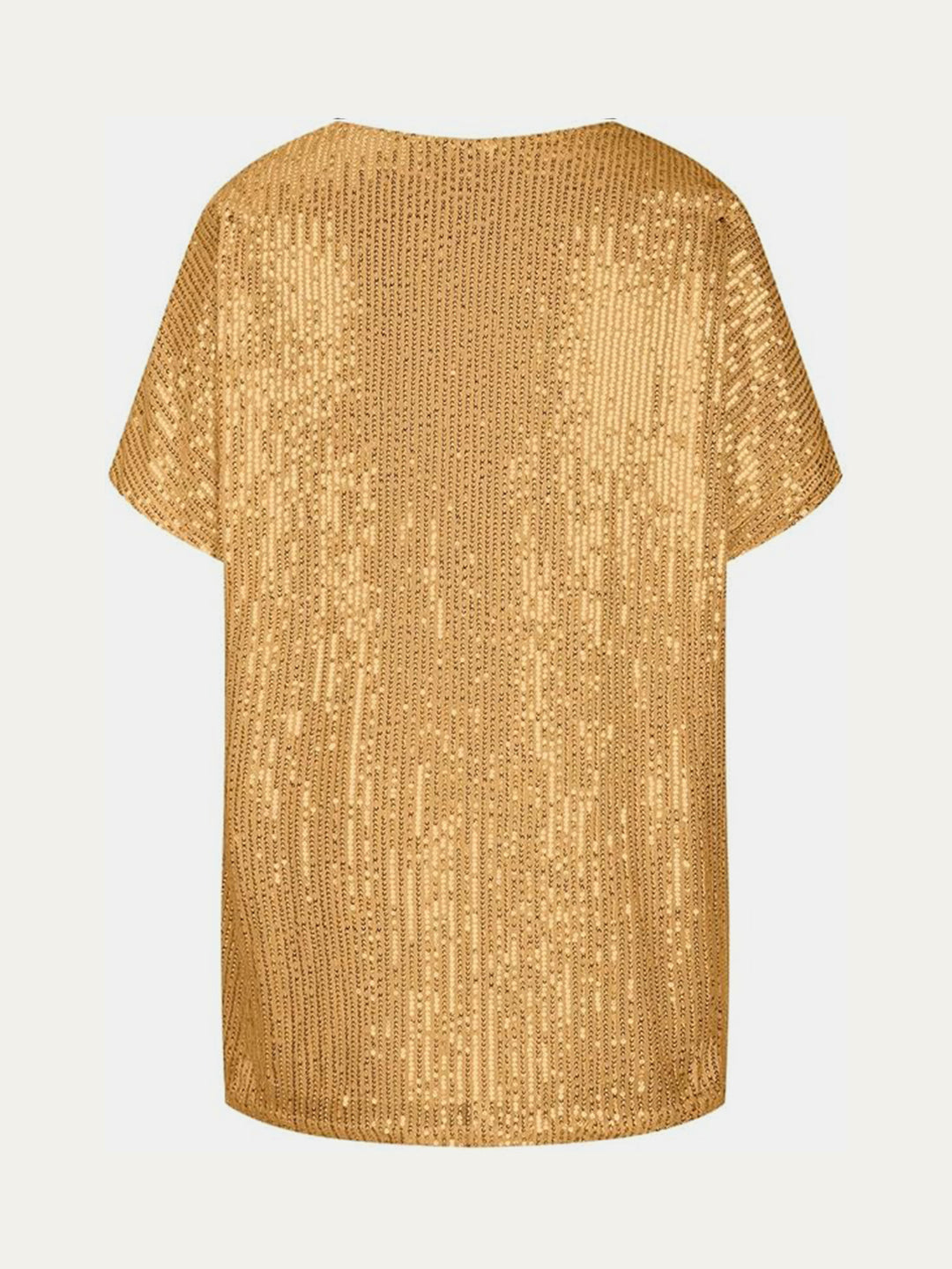 Bouncing Doodle Sequin V-Neck Short Sleeve Top