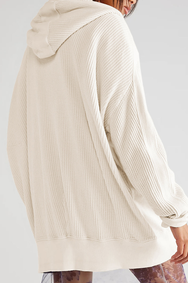 The Bouncing Doodle Zip-Up Long Sleeve Waffle Hoodie