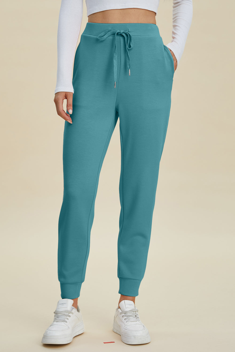 Bouncing Doodle Air Scuba Drawstring High Waist Joggers