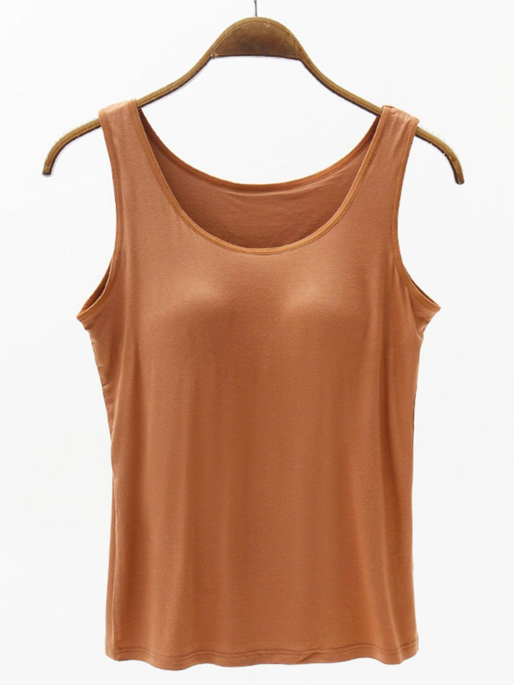 The Bouncing Doodle Full Size Wide Strap Modal Tank with Bra