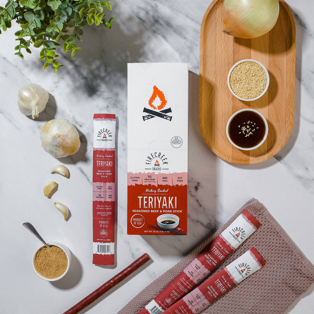 FireCreek Snacks Teriyaki Beef & Pork Meat Sticks