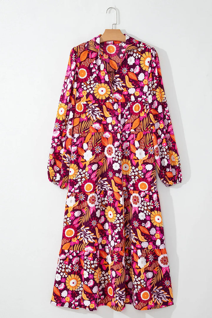 The Bouncing Doodle Maxi Floral Dress