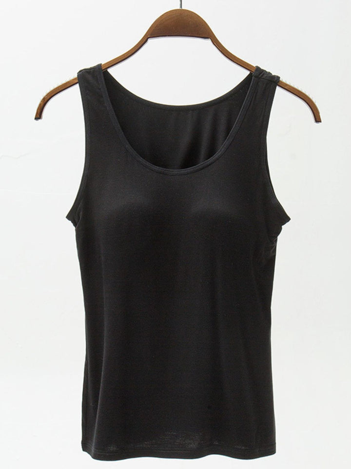The Bouncing Doodle Full Size Wide Strap Modal Tank with Bra