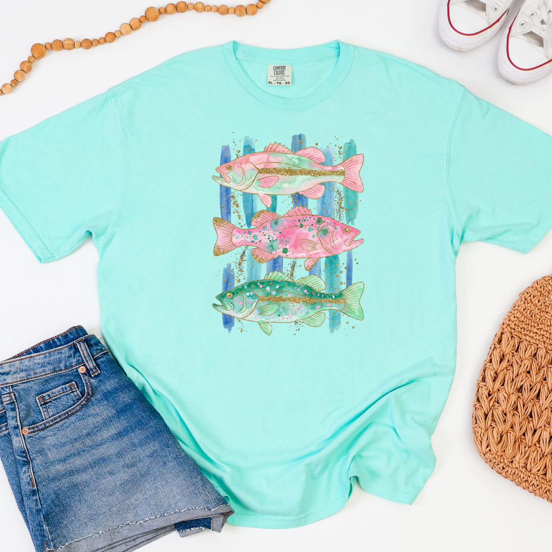 Preppy Fish Summer Graphic Tee