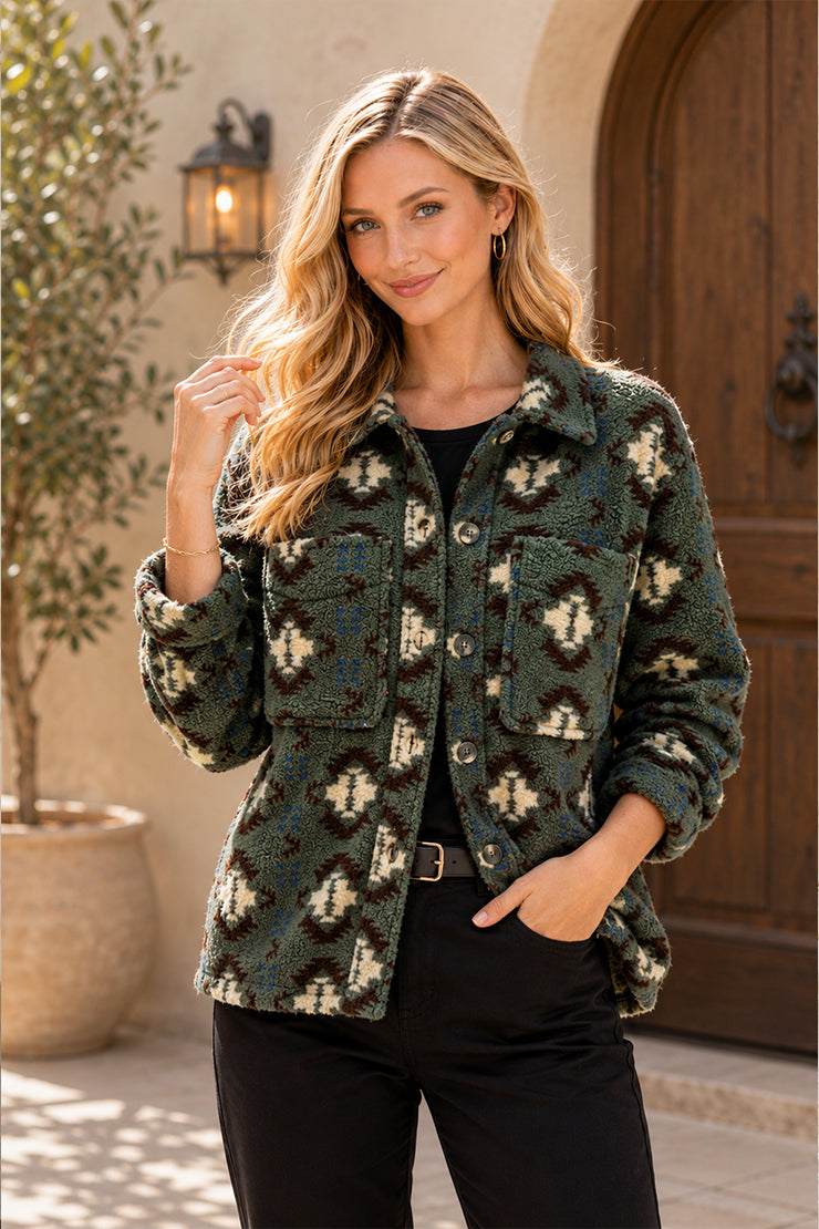 Sew in Love Box Oct - Aztec Sherpa Shacket