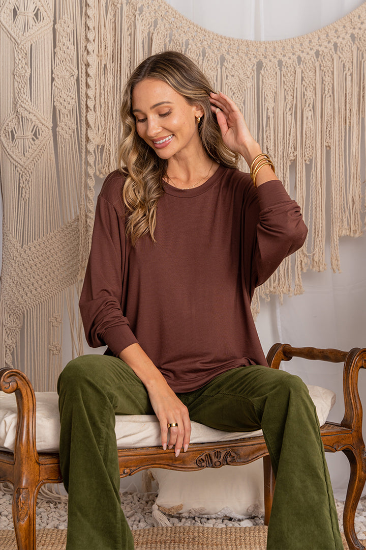 Sew in Love - Solid Long Sleeve Top