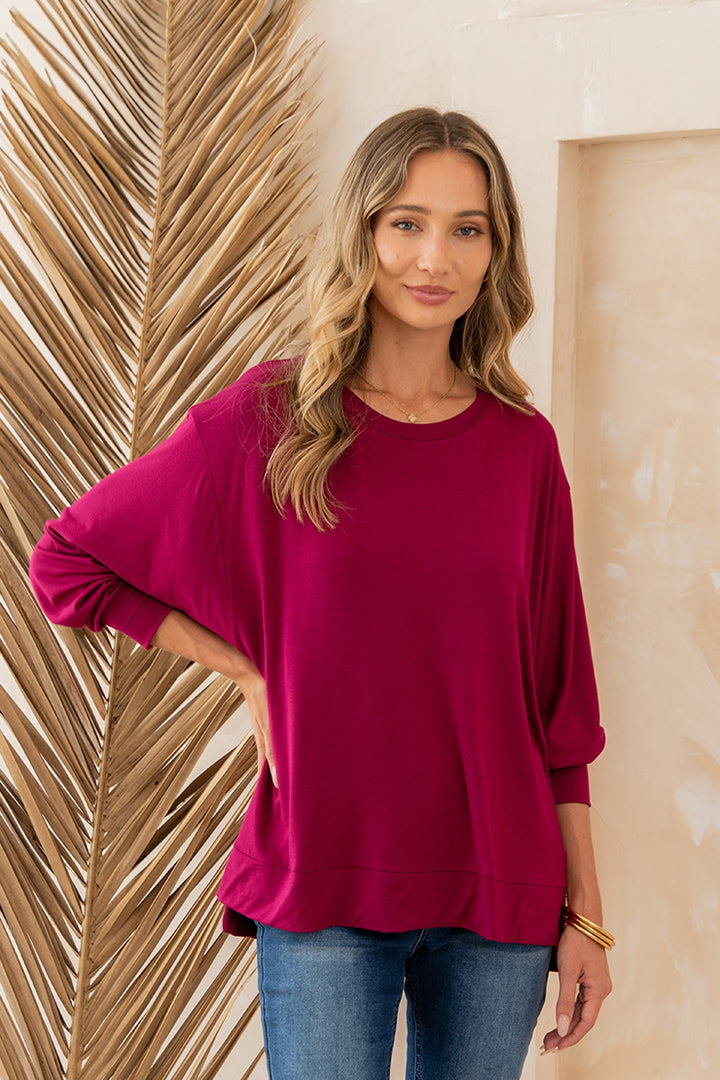 Sew in Love - Solid Long Sleeve Top