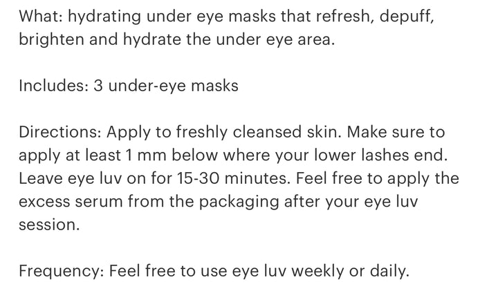 Beau Eye Luv Mask
