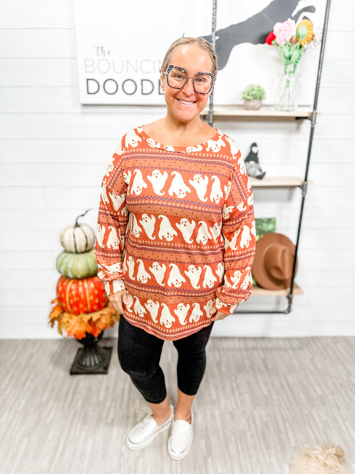 Bibi - GHOST FRENCH TERRY PULLOVER TOP