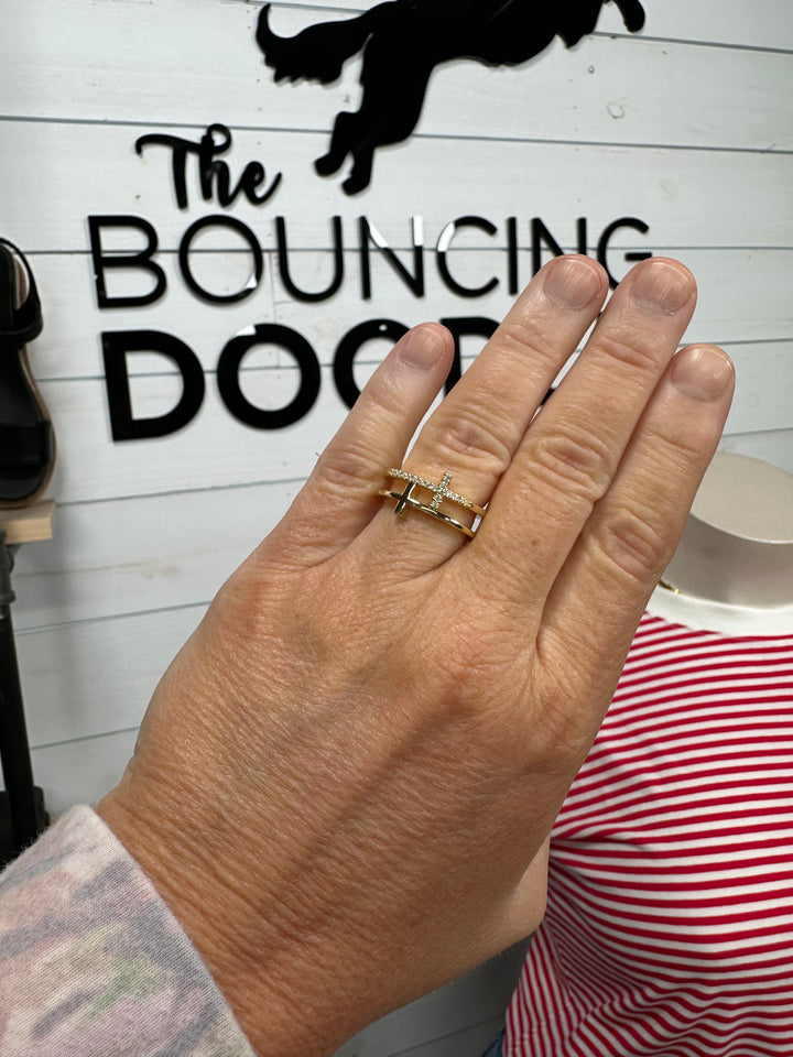 Treasure Jewels - Double Cross Ring