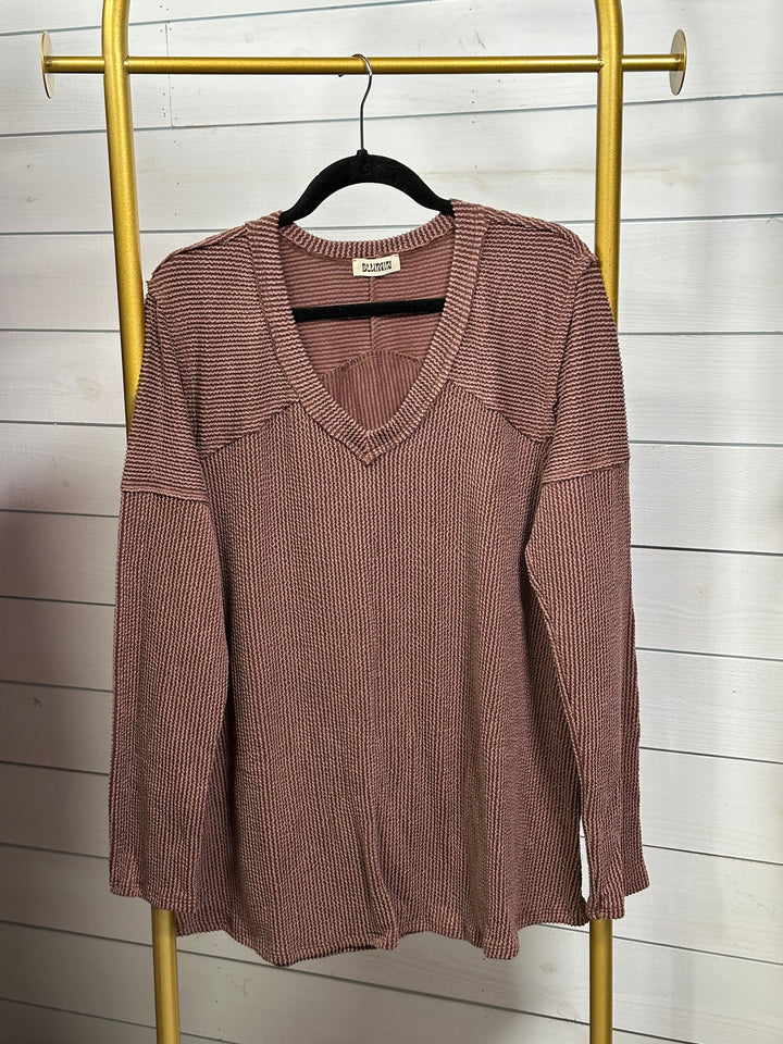 Blumin - Long Sleeve Ribbed Top