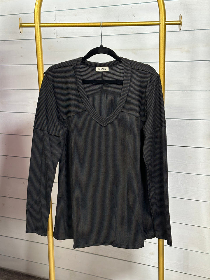 Blumin - Long Sleeve Ribbed Top