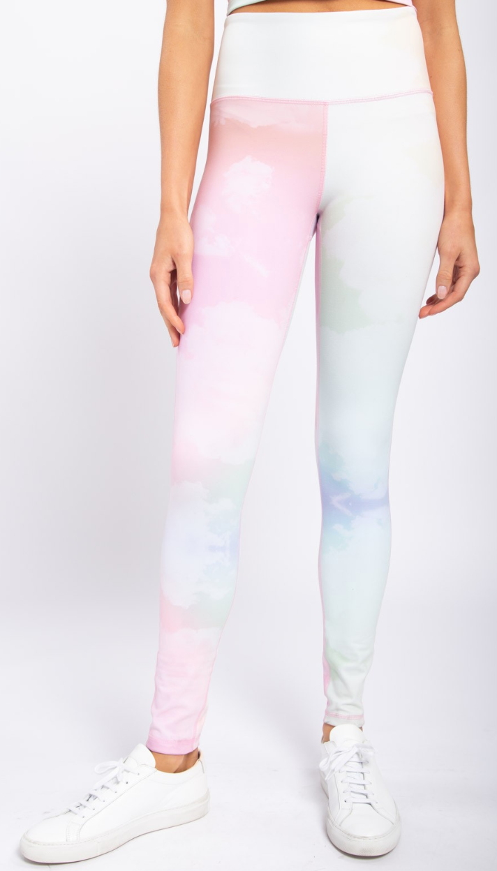 Mono B - Rainbow Cloud High-Waist Leggings