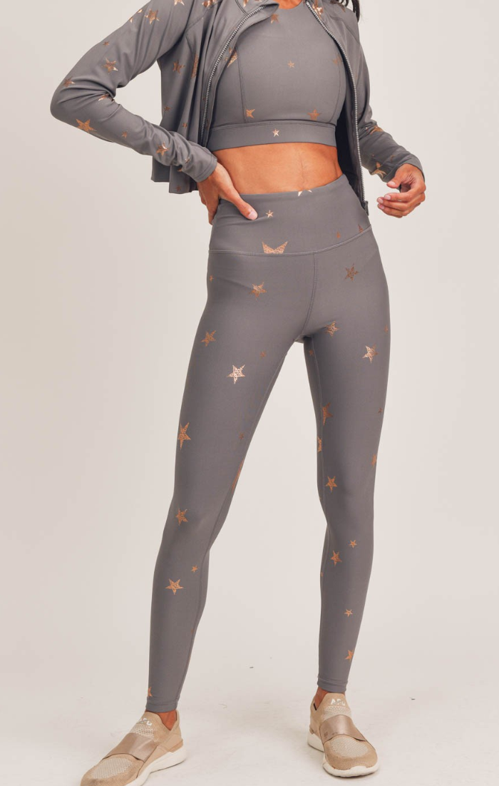 Mono B - Starry Night Foil High-Waisted Leggings