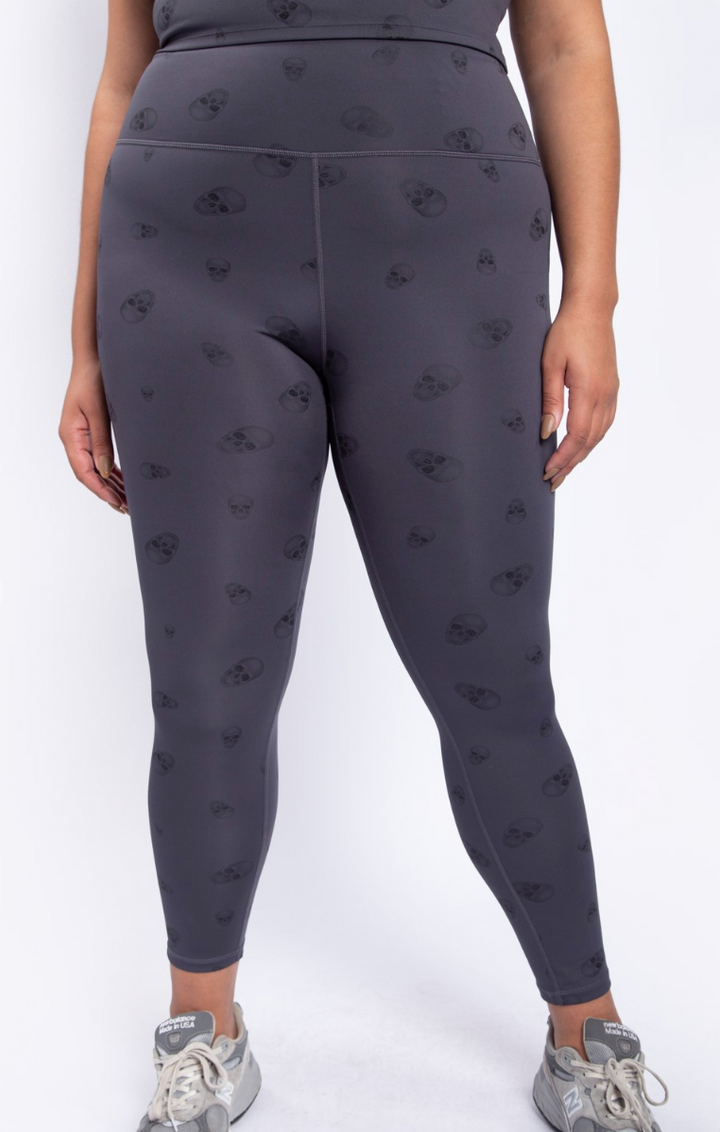 Mono B - Skull Print High-Waisted Leggings