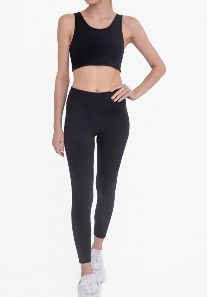Mono B - Essential Sweetheart Back High-waist Leggings