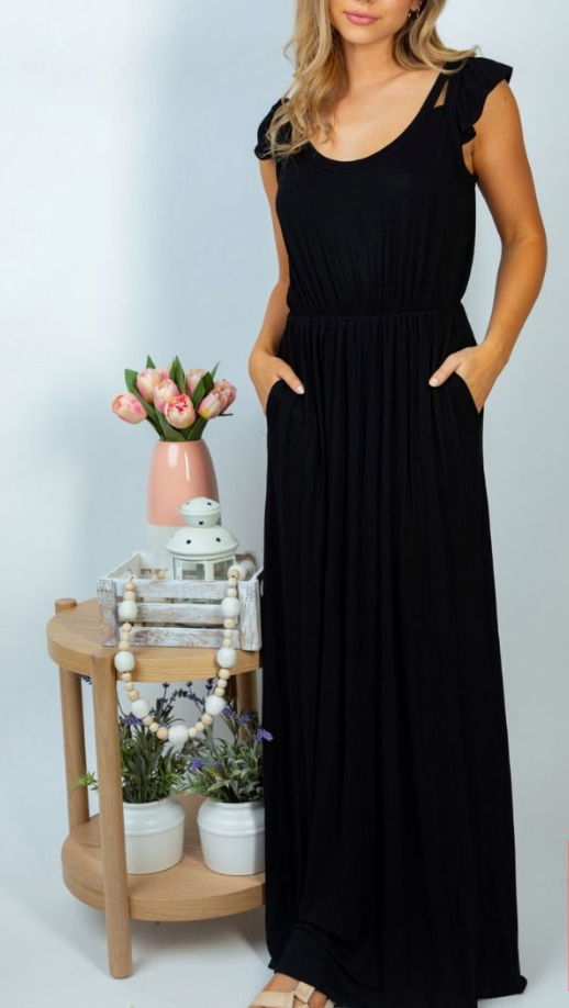 White Birch - Maxi Dress (Black)