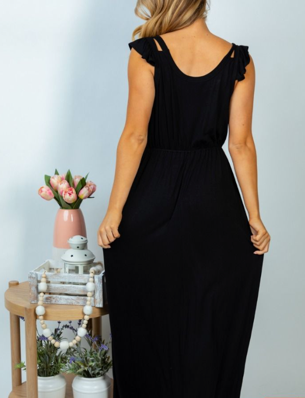 White Birch - Maxi Dress (Black)