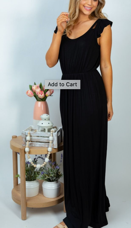 White Birch - Maxi Dress (Black)